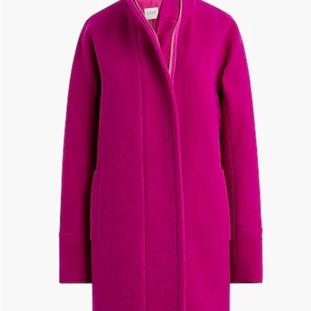 J. Crew Vibrant Pink Trench Coat